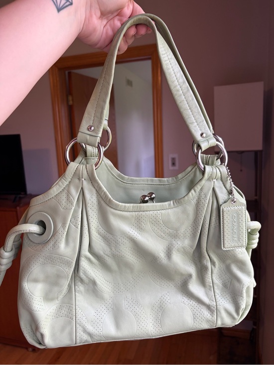 Coach Handbags - Coach Parker Perforated Kiss Lock Tote Bag- Limited Edition